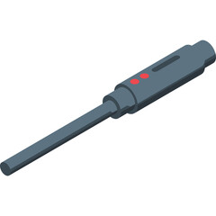 Gray Digital Device With Red Indicator Lights On Transparent Background For Scientific Or Industrial Use