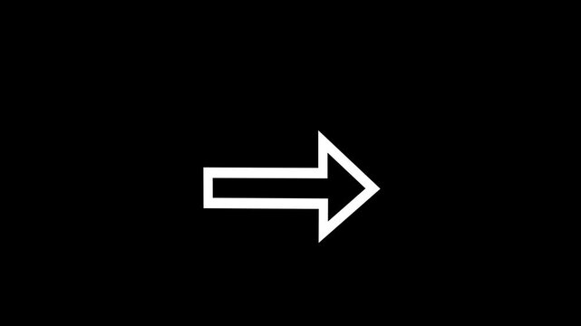 Minimal Neon Arrow Pointing Right &ndash; Clean Animated Icon for Modern Interfaces