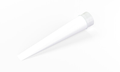 White cone tube packaging isolated mockup