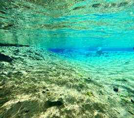 Underwater View of Silfra Fissure, Thingvellir National Park, Iceland