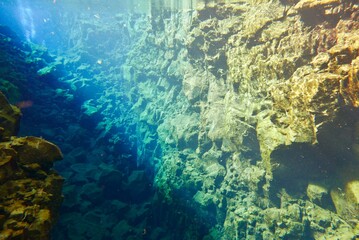 Underwater View of Silfra Fissure, Thingvellir National Park, Iceland