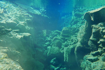 Underwater View of Silfra Fissure, Thingvellir National Park, Iceland