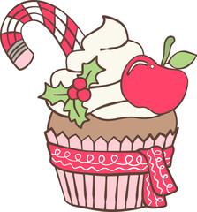 Teacher Christmas Clipart , Cute Pastel Holiday Classroom , Hand Drawn Teacher Coffee School Illustration