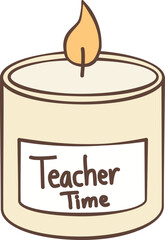 Teacher Christmas Clipart , Cute Pastel Holiday Classroom , Hand Drawn Teacher Coffee School Illustration