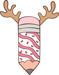 Teacher Christmas Clipart , Cute Pastel Holiday Classroom , Hand Drawn Teacher Coffee School Illustration