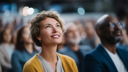 A diverse group of people waiting eagerly for the raffle results, symbolizing community engagement, inclusivity, and the social energy of shared experiences. cinematic color correction, gentle