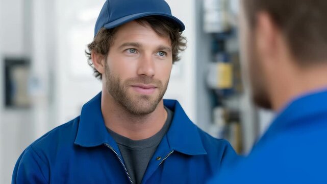 A homeowner consulting with an electrician about upgrading old wiring to prevent future short circuits, symbolizing awareness, communication, and proactive home safety improvement. cinematic color