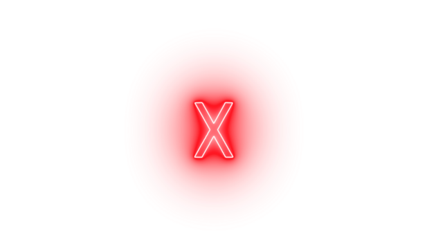 3d render of a red sign symbol on a white background