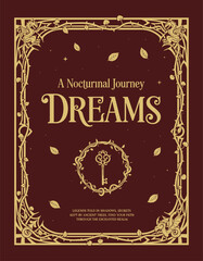 Fairy Tale Ornamental Frame Design Red Illustration