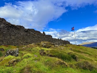 Scenic View of Almannagja Gorge, Thingvellir National Park, Iceland
