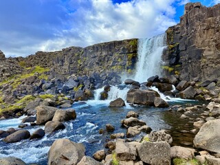 Scenic View of Almannagja Gorge, Thingvellir National Park, Iceland