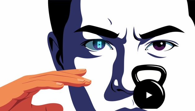 Focused Digital Strategist Facing the Weight of Content Performance and Media Consumption