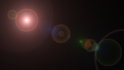 Radiant lens flare effect with vibrant light trails creating dynamic and modern abstract design for creative projects, perfect for adding a touch of magic and visual interest to your designs
