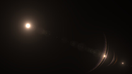 Warm radiant lens flare with soft glow for adding a cinematic effect to your visuals, creating dramatic highlights and captivating light play, perfect for space scenes and creative designs