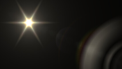 Abstract glowing blue light lines in motion on a dark digital background with a subtle lens flare