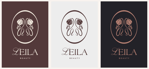 Vintage Logo Luxury. Art Deco style logotype design for luxury company branding. Premium identity design.