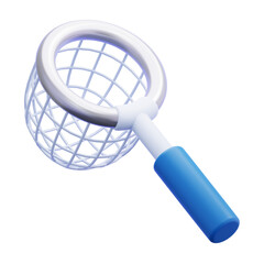 Magnifying Glass with Grid Pattern