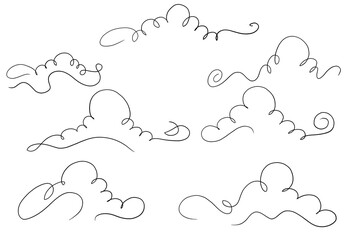 Abstract hexagonal geometric cloud shape with subtle gradients and lines isolated on transparent background Hand Draw Line Art