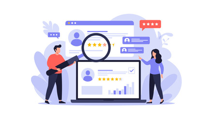 Customer Feedback Analysis and Review Management Concept.