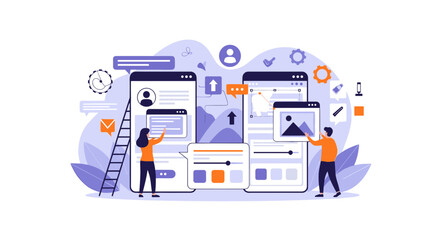Mobile App Development and User Interface Design Process.