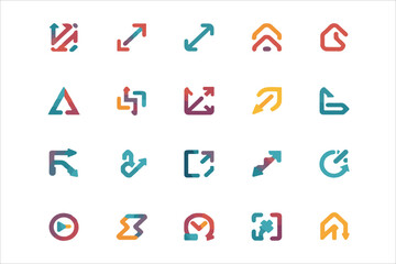 Arrows set vector