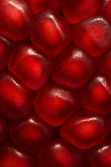 Macro Abstract Texture of Pomegranate Seeds and Light