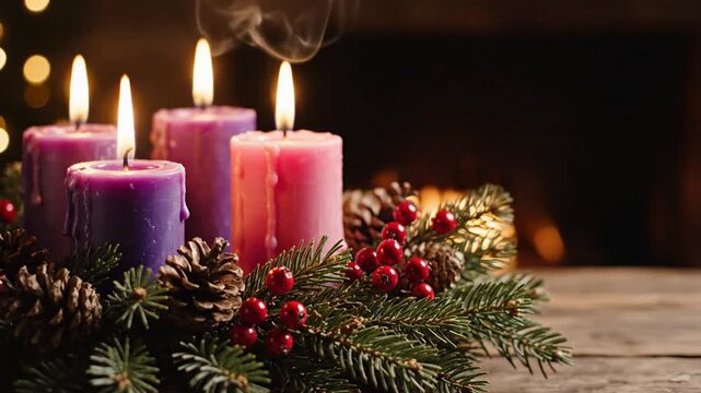 48_Four advent candles with copy space_4K_10s 21265620 1