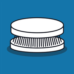 Round shampoo bar with firm bristle brush icon