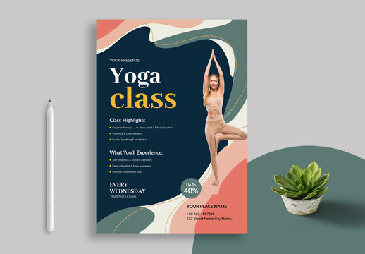 Yoga Class Poster Layout