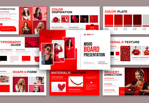 Mood Board Presentation Template Design