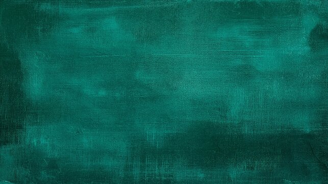 Ancient deep emerald green oil paint texture on canvas, showing rich artistic background and vintage style.