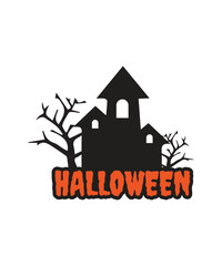 Halloween Party Festival Logo Design Vector, Halloween Spooky Text logo, Halloween typography logo for halloween party