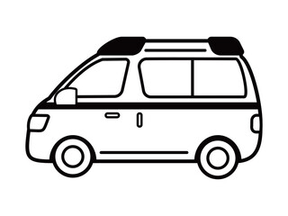 救急車_モノクロ