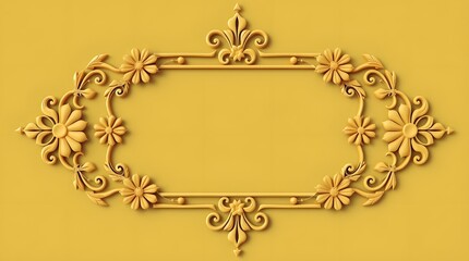 Elegant Floral 3D Frame with Golden Leaves and Pink Flowers – Decorative Border Design for Invitations, Greeting Cards, and Posters -4