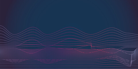 Dynamic Cybernetic Wave Pattern Illustration
