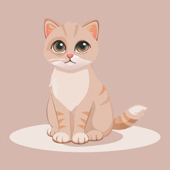 Minimalist Cat Illustration | Simple Black Kitty Vector Design”