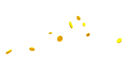 Glittering 3D Gold Coin – Isolated Transparent PNG for Games, Digital Design, and Festive...