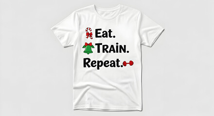 Christmas T-Shirt Design on White Background | Festive Holiday Graphic Tee | Christmas Print for Kids and Adults