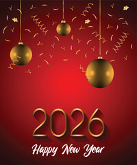 2026 Happy New Year background for your seasonal invitations, festive posters, greetings cards.