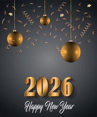 2026 Happy New Year background for your seasonal invitations, festive posters, greetings cards.