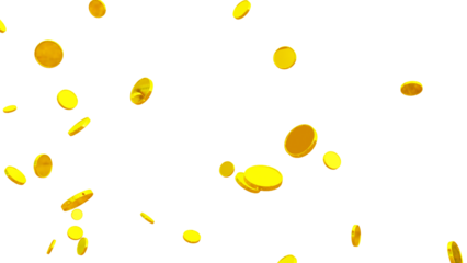 Shiny Gold Coin PNG – Realistic Isolated Coin on Transparent Background Perfect for Graphic Design, Compositing, and Digital Artwork