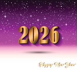 2026 Happy New Year background.