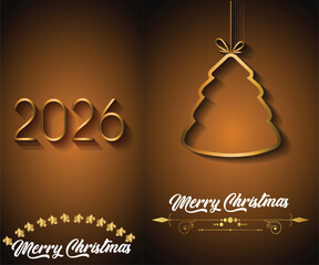 2026 Merry Christmas background for your seasonal invitations, festival posters, greetings cards.