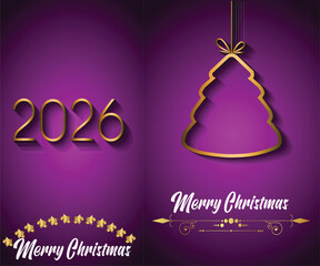 2026 Merry Christmas background for your seasonal invitations, festival posters, greetings cards.