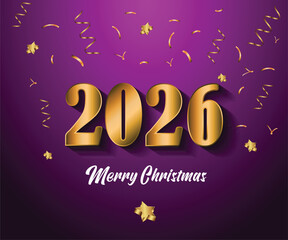 2026 Merry Christmas background for your seasonal invitations, festival posters, greetings cards.
