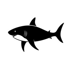 A shark silhouette vector illustration
