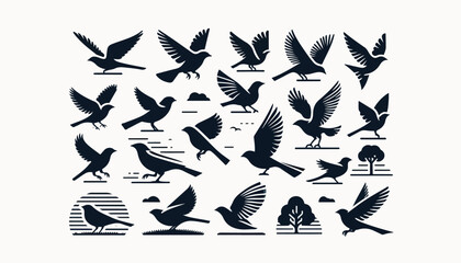 vector bird silhouette