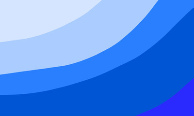 Abstract Smooth Wavy Blue Background, Dynamic Ocean Wave Curve Gradient Pattern for Graphic Design, Technology, or Corporate Presentation