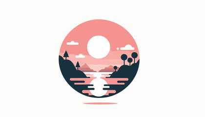 simple flat design vector image