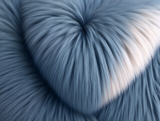 Abstract blue fur background, flowing blue fur texture
